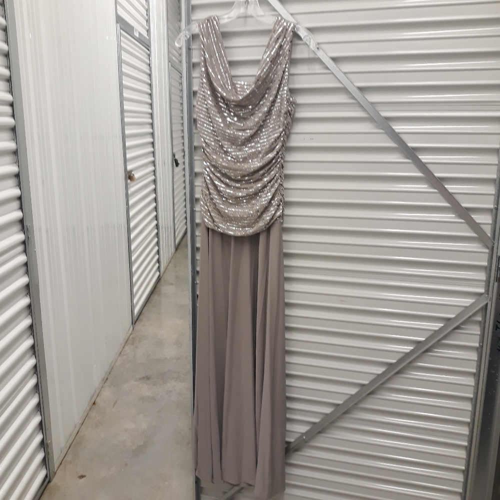 Cream sequins gown